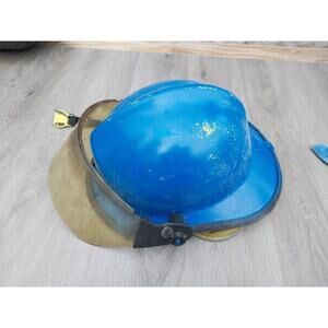 Cairns & Brother 660C Metro Fire Helmet Painted Blue See Photos
